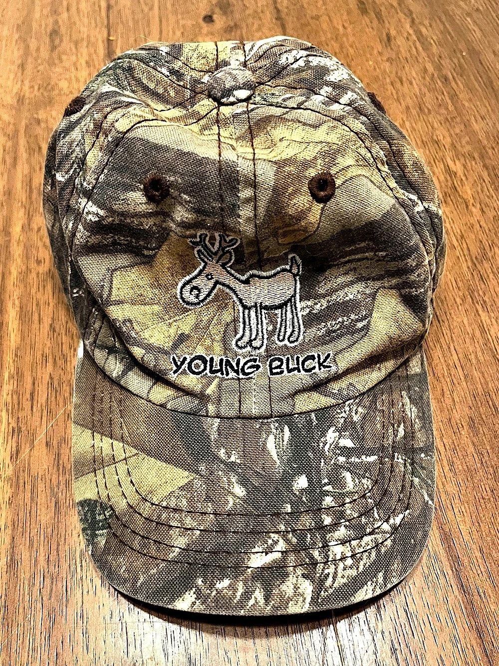 Young Buck Camo Trucker Hat in Brown & Green